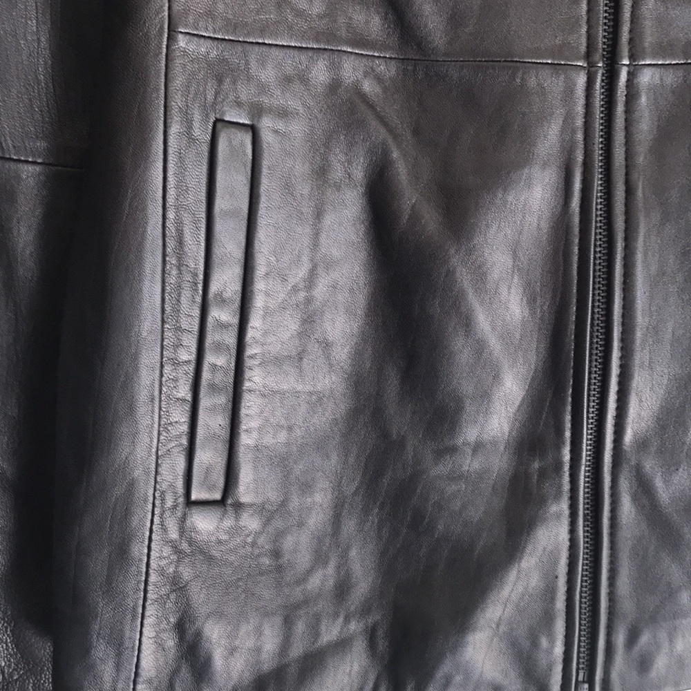 NWT Jones New York black leather jacket sz XL - Picture 5 of 7